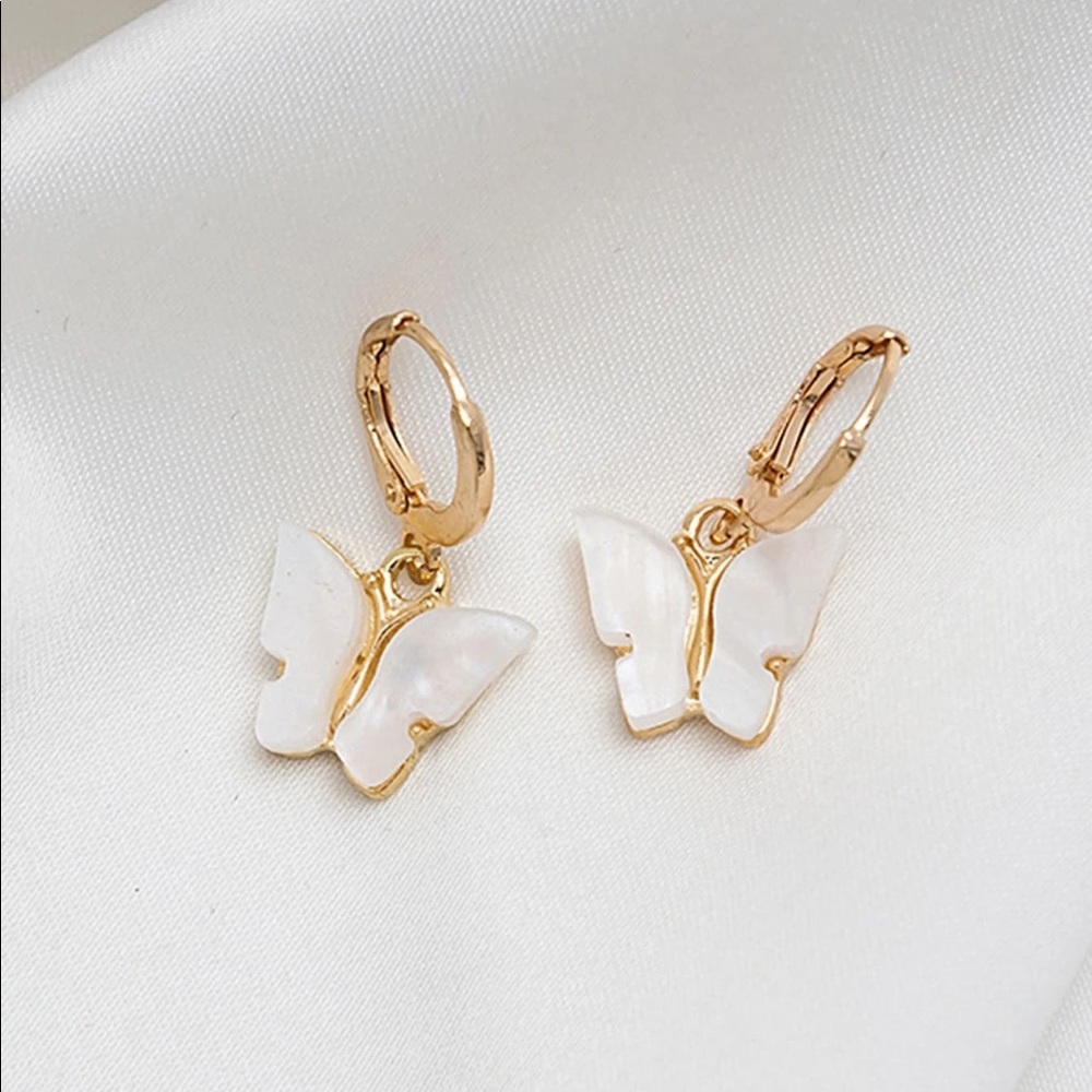 Sparkly butterfly earrings